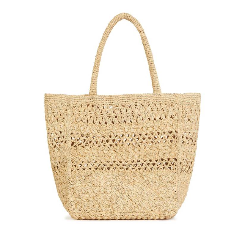 vanessa bruno 酒椰纤维镂空提篮女