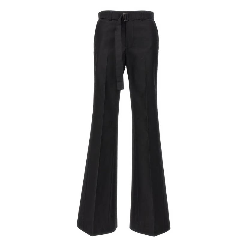 sacai 华达呢喇叭长裤女