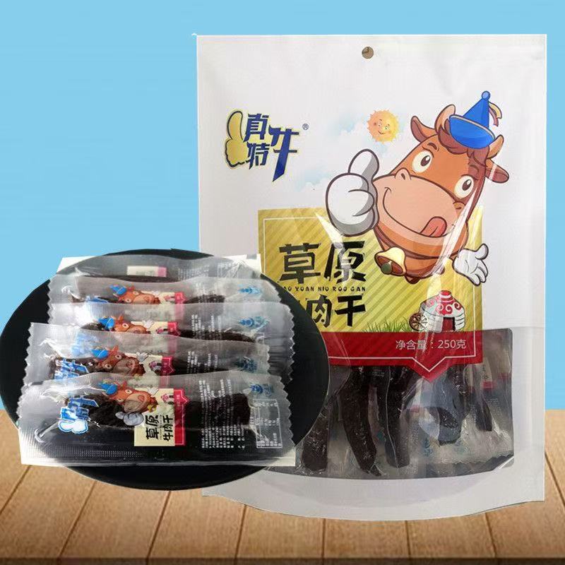 内蒙古包日查草原牛肉干内蒙古特产原切牛肉干即食牛肉干250克