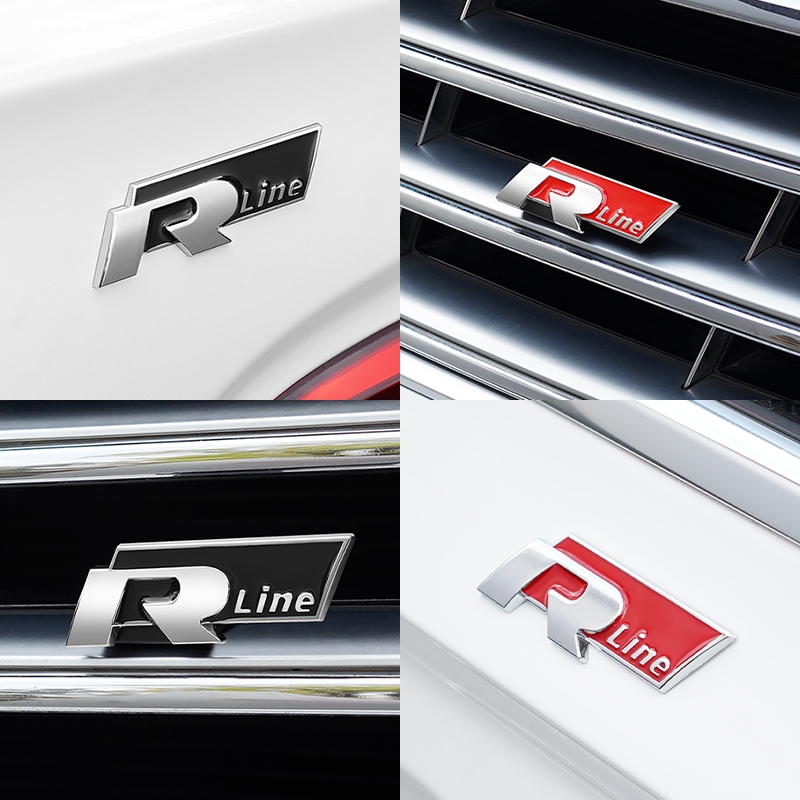 适用大众高尔夫8新R标pro外观改装RLine中网车贴字母尾标装饰配件