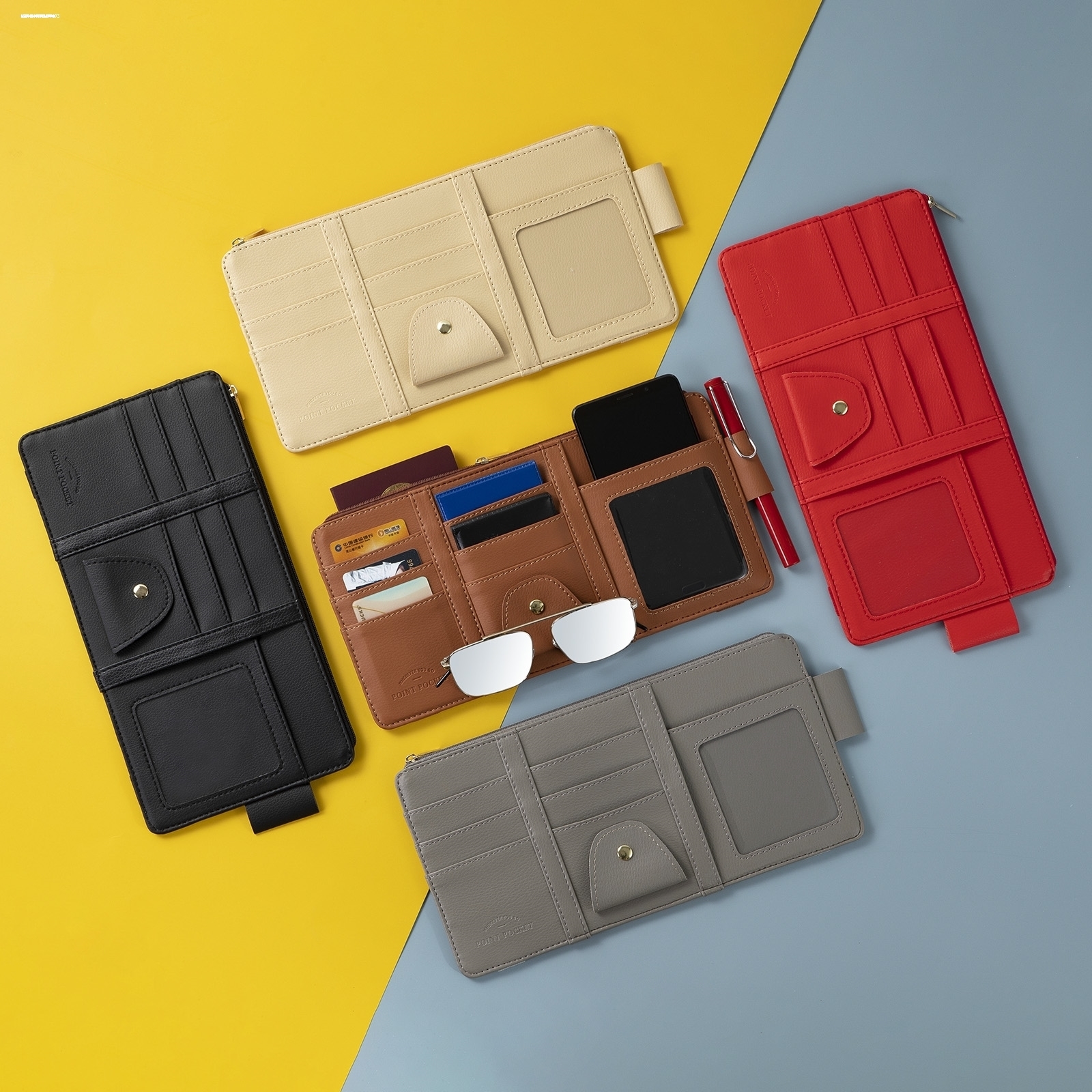 车载眼镜夹适用于特斯拉Model3/x卡片墨镜架收纳盒modely改装车用