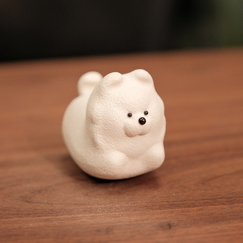 萨摩耶狗狗手办自明造器原创手作茶宠摆件可爱呆萌桌面装饰品治愈