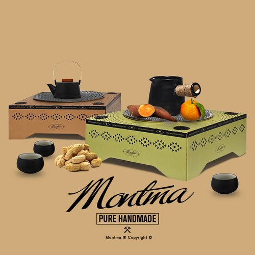 Montma美式印第安复古一次性烧烤围炉煮茶户外烤肉套装便捷碳炉架