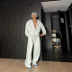 浅灰 廓形卫衣外套阔腿卫裤 黑 秋季 JZD 高街运动休闲套装 灰 美式