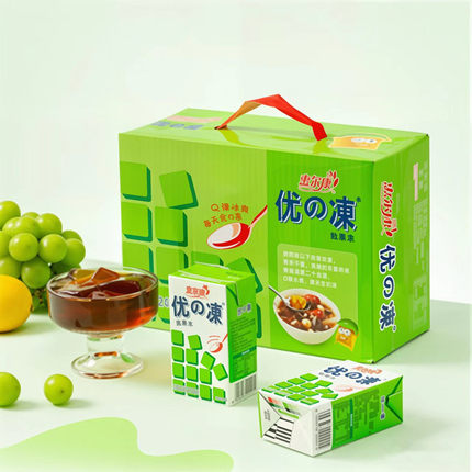 惠尔康优之冻吸的冻礼盒装青苹果果冻Q弹健康零食冷饮甜点仙草冻