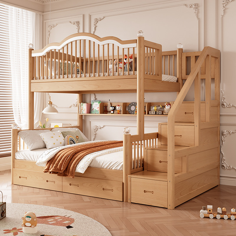 榉木上下床双层床平行高低床同宽床子母床可拆分双层床两层上下床,住宅家具,高低/子母床,淘宝优惠券,粉丝福利购,淘宝优惠卷