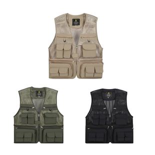 廉航马甲户外运动代驾登山工装 工作服摄影垂钓透气跑步运动背心