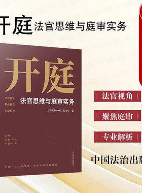正版 2024新 开庭 法官思维与庭审实务 法律从业者开庭指南实务工具书 庭审实战技巧规则开庭技巧裁判思路经验分享 中国法治出版社