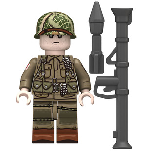 适用乐高军事战争美军兵人士兵武器男孩拼装积木人仔玩具N651-656