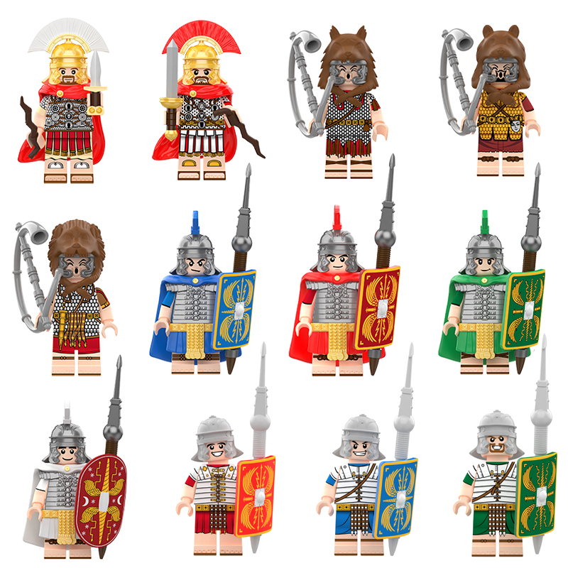 中古罗马军团手拼装积木人