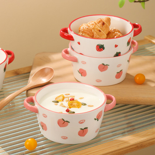 ns碗釉下彩陶瓷爱少女心