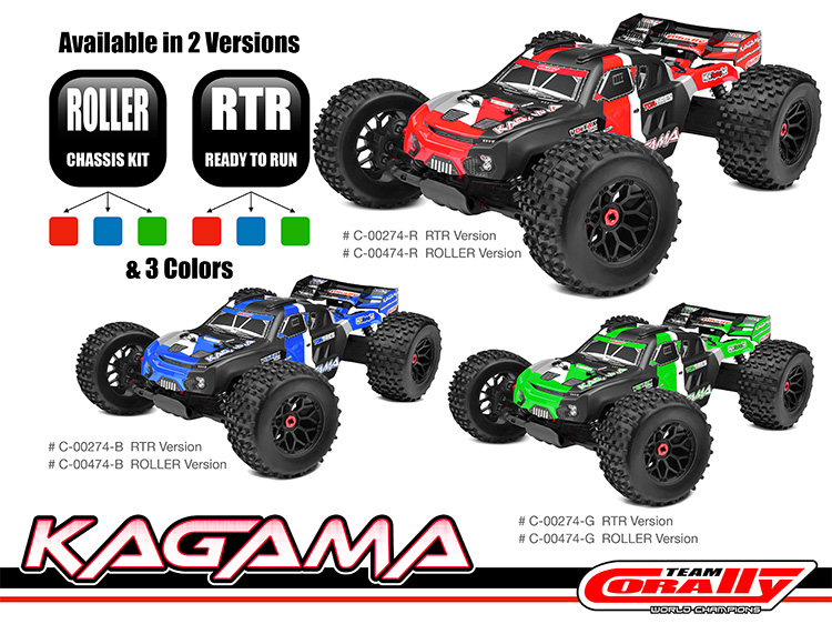 Team Corally KAGAMA 6S RC遥控模型车1/8大脚车电动越野车竞速卡