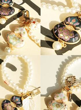 若芙宋锦挂件真丝葫芦手链