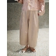 天丝长绒棉立体垂感阔腿裤 春夏新款 松烟序 若芙｜