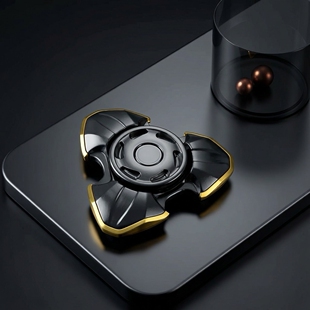 EDC解压玩具指尖陀螺开甲三片旋转陀螺合金解压神器压玩具品质感