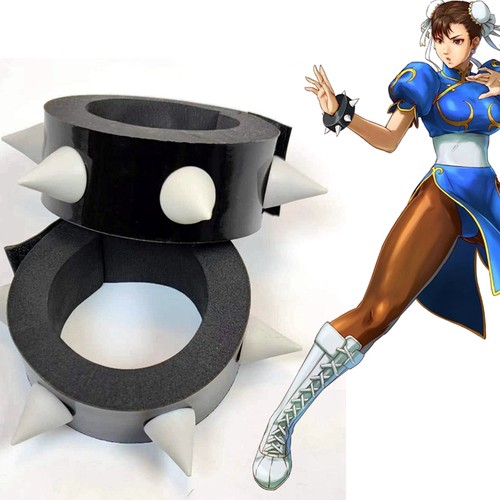 街头霸王 street fighter Chun li春丽手环 手镯 朋克风 手腕带