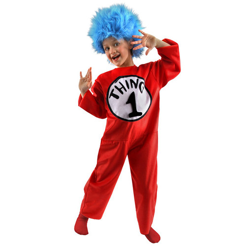 帽子里的猫 苏斯博士 Thing1&2 万圣节儿童演出cosplay服