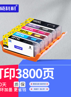 适用佳能Canon TS704 TR7540 8540 TS6140 TS8140 TS9140 TS9540 PGI480 CLI481XL打印机填充连供加墨墨水盒
