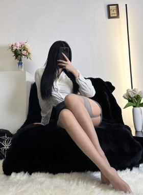 8D蕾丝吊带一体式灰色丝袜女性感网红超火纯欲风过膝长筒袜子薄款