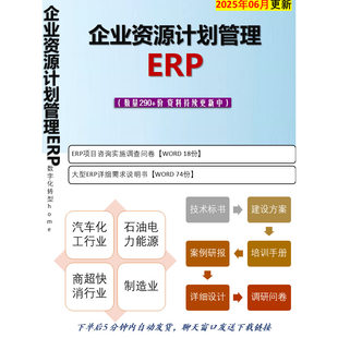 制造业化工电力能源行业集团企业ERP企业资源计划管理系统建设
