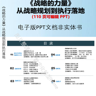 110页PPT详解《战略的力量》从战略规划到执行落地的整体解决方案