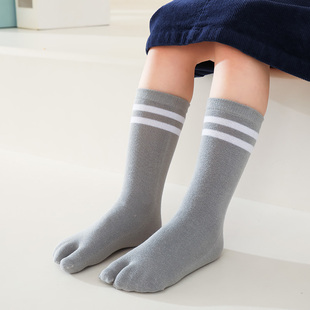 儿童纯棉二指袜全棉分趾袜中筒拇指纯色款宝宝小童可爱棉矫正包邮