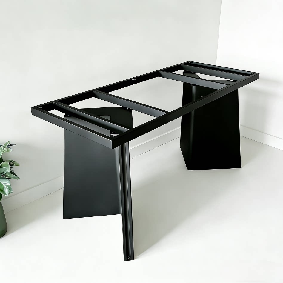 岩板桌腿大理石餐桌脚支架茶几桌底座碳素钢桌架大板书桌脚会议桌