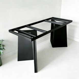 岩板桌腿大理石餐桌脚支架茶几桌底座碳素钢桌架大板书桌脚会议桌