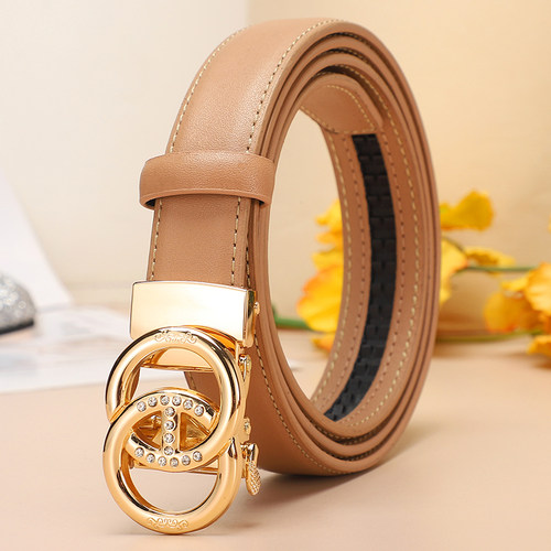 女合金时尚百搭双圈女皮带