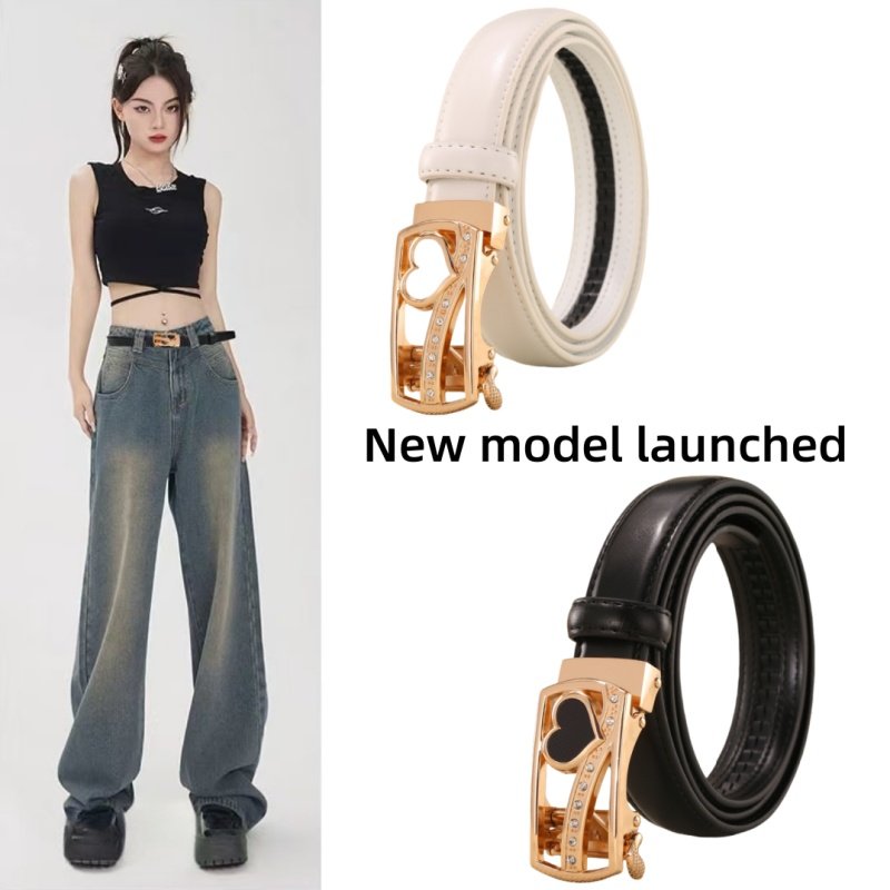 女士皮带真皮腰带休闲时尚百搭四季款可调节日常通勤裤带学生韩版