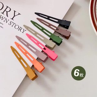 简约金属夹子碎发卡子侧边无痕发夹刘海鸭嘴夹少女化妆用定型夹子