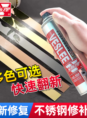 不锈钢专用修补漆镀铬喷漆自喷漆玫瑰金黑钛金红古铜色手喷卫斯理