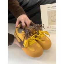 丑萌芭雷风德训鞋女2025新款春季粉色泡芙阿甘鞋子女平底休闲板鞋