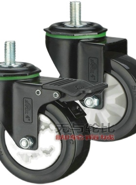 向荣SRC脚轮丝杆2A-BA3S-02D-100-211聚氨酯家具机械静音万向轮