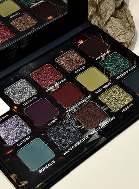 爆闪神盘！15色眼影盘哑光珠光绿色紫色烟熏妆暗黑高级感2025新款