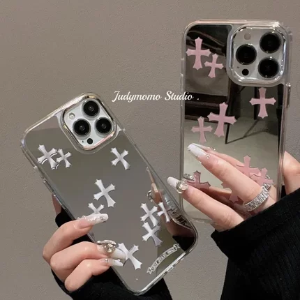 甜酷镜面十字架~适用于多型号小米/红米时尚防摔手机壳~