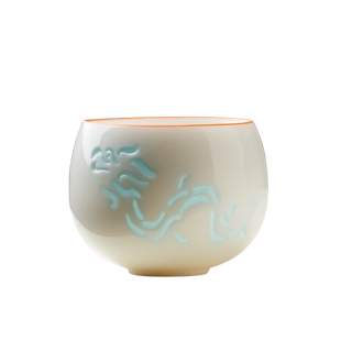 一品仟堂陶瓷镂空玲珑主人杯龙凤呈祥情侣对杯功夫茶茶道茶杯茶盏