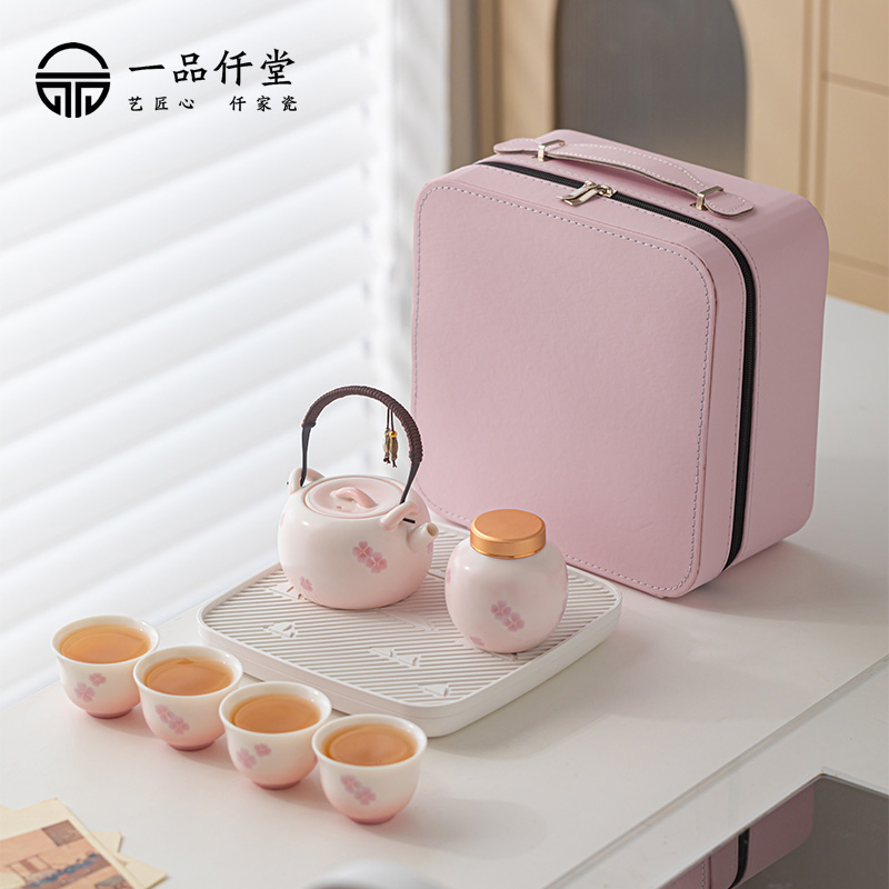 一品仟堂春晓春绿绣球花功夫茶具