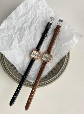 复古小方糖手表女夏季小巧2021年新款小众简约百搭迷你气质小表盘