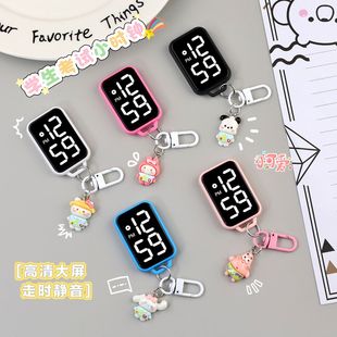 上班族小挂表随身迷你便捷小时钟高清大屏学生考试专用静音防水表