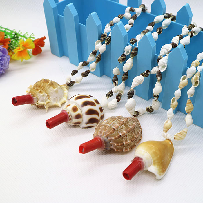 天然海螺贝壳项链毛衣