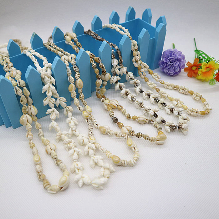 天然海螺贝壳项链地摊夜市热卖特色饰品工艺装饰礼物毛衣链