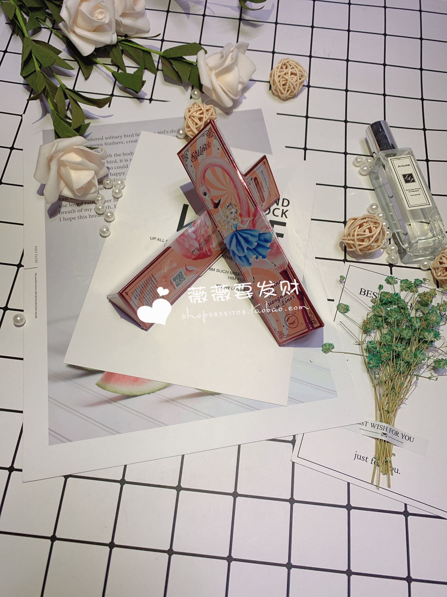 solone爱丽丝迷人弧度三角眉笔防水防汗自然显色呈现立体眉形