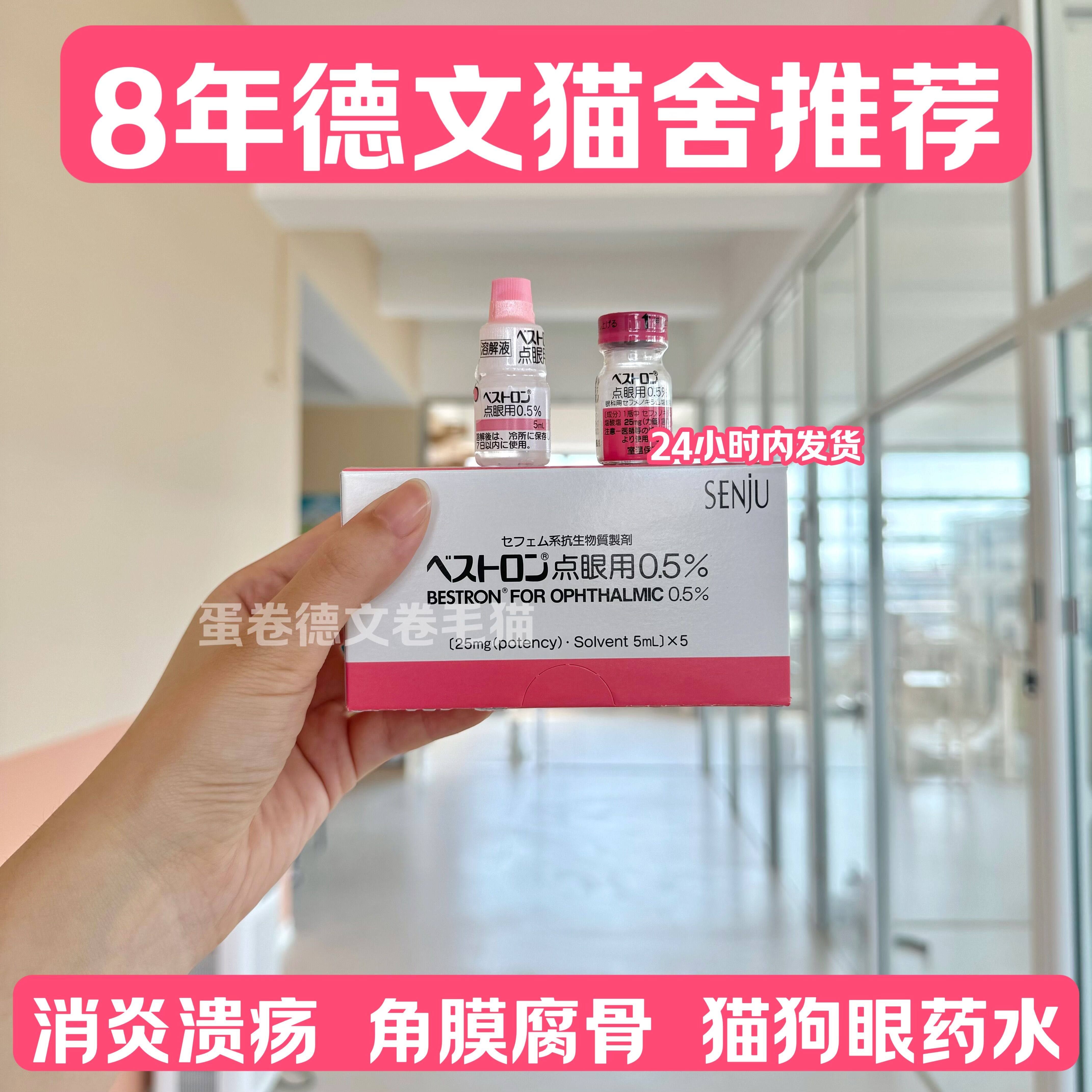 日本千寿滴眼液宠物猫狗用结膜角膜腐骨消炎红肿抗菌流眼泪眼疾红