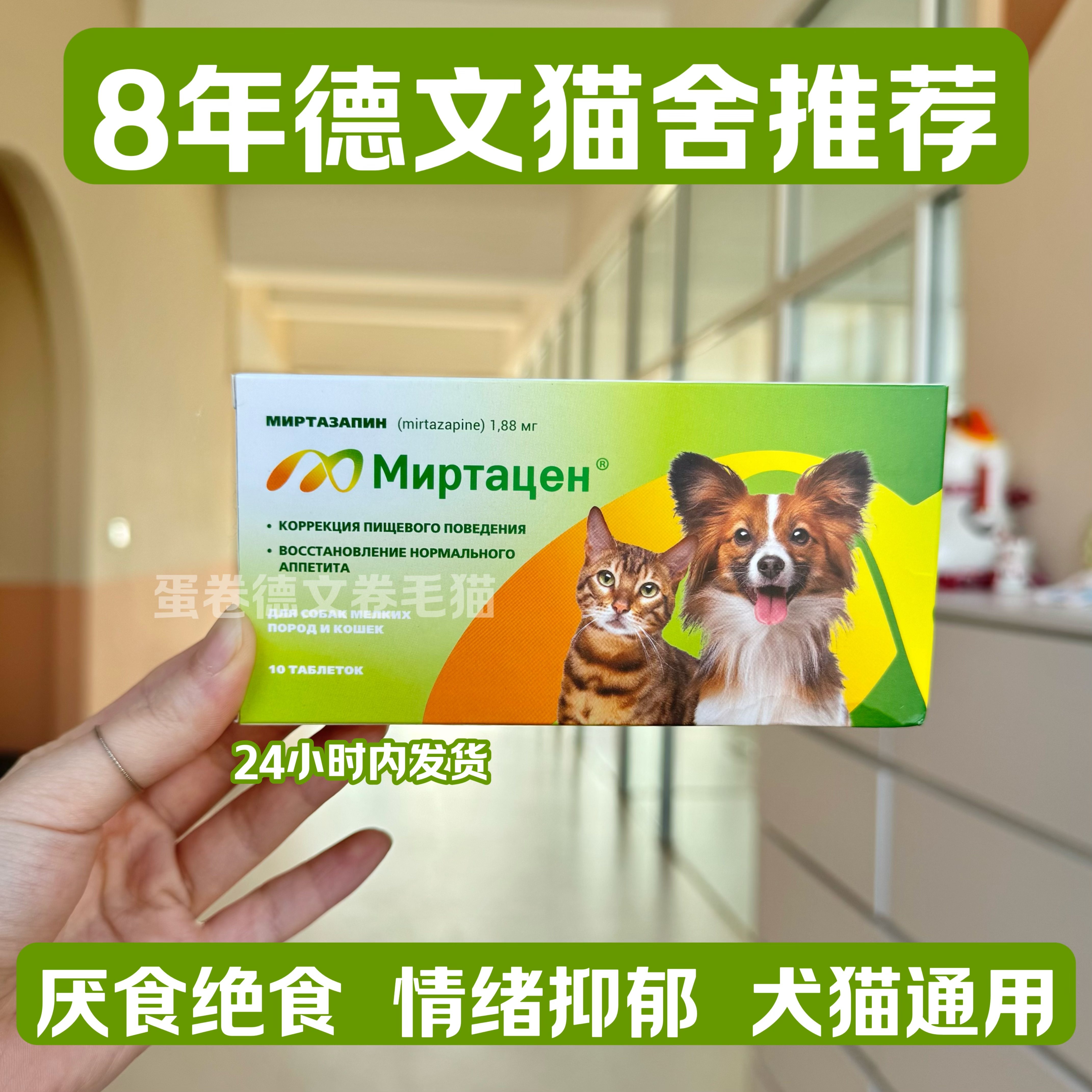 俄罗斯原装进口米氮平宠物开胃片厌食抑郁促进食欲犬猫通用10片装,宠物/宠物食品及用品,狗特色药品,淘宝优惠券,粉丝福利购,淘宝优惠卷