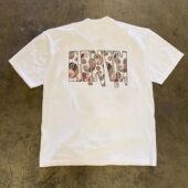 复古炫彩腰果花印花圆领T恤男夏装 潮牌短袖 t恤夏季 宽松休闲230g重