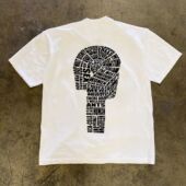 T恤男美式 潮牌短袖 t恤问号字母印花230G重磅短袖 高街潮流百搭圆领