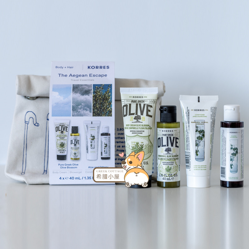 korres橄榄芦荟洗护4件套旅行装