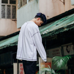 MOSTWANTEDLAB 2017AW MWTD 全棉口袋长袖打底衫纯色宽松四色入