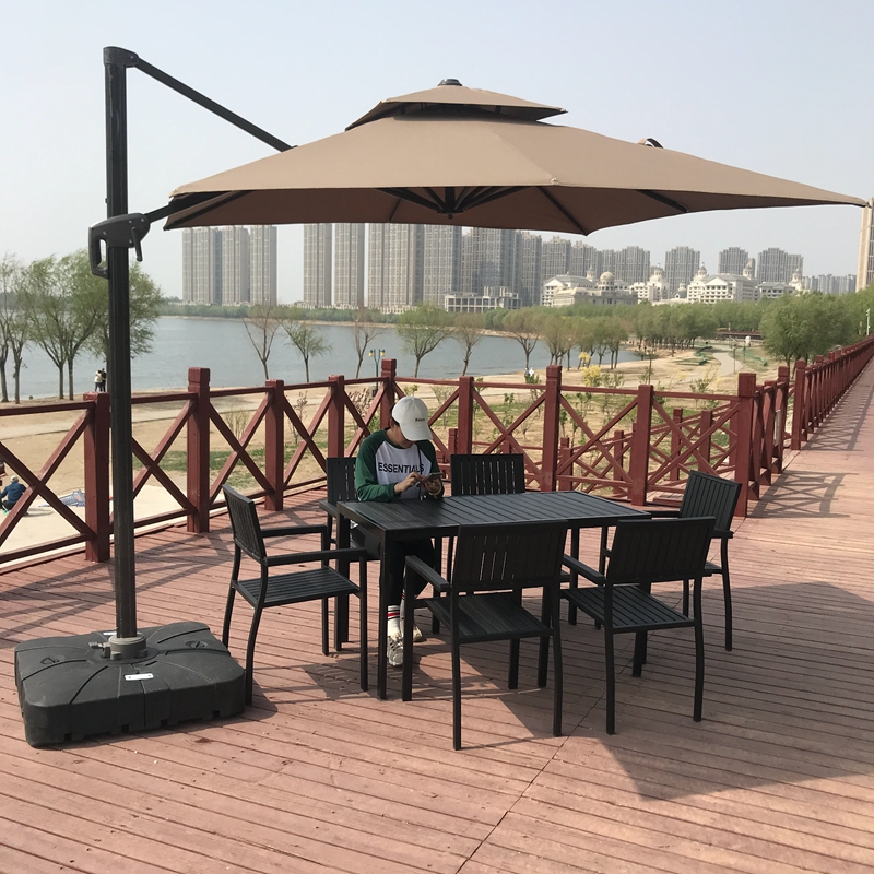 户外塑木桌椅庭院家具防水防晒